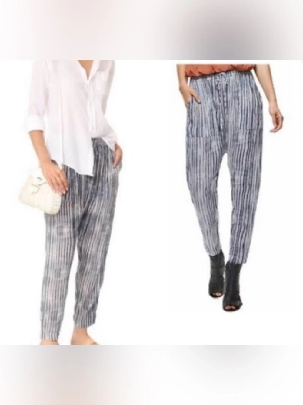 Free People Amanda drop Parachute Palazzo Pants Blue medium